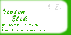 vivien elek business card